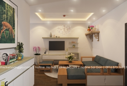 Thiết kế nội thất chung cư Tràng An căn 70m2